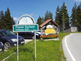 Passhöhe Preiner Gscheid mit Parkplatz, © ÖTK