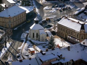 Luftansicht Hauptplatz Gloggnitz, © Stadtgemeinde Gloggnitz